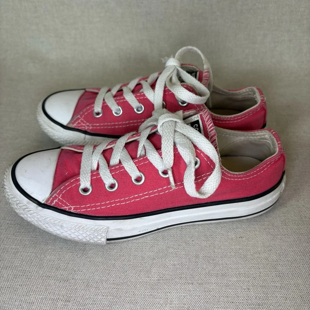 Converse Chuck Taylor‎ All Star Ox Youth Size 13 Shoes Pink Sneakers 370407F